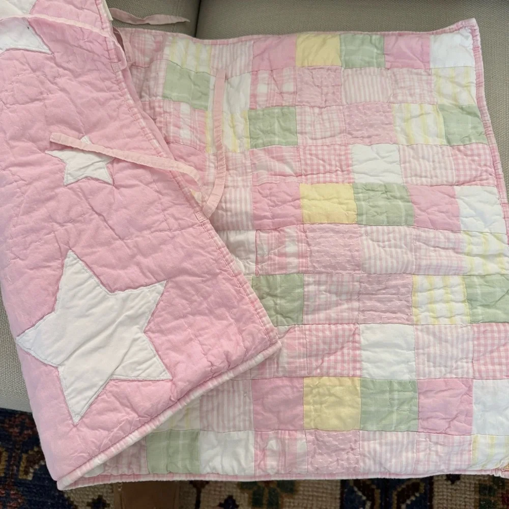 Pottery Barn | Pottery Barn Kids | Pillow sham- Pink/stars Patchwork